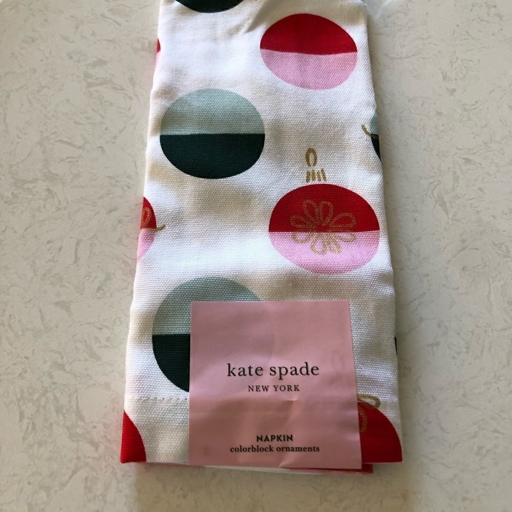 Kate Spade colorblock ornament napkins (12 available)- listing is for one
